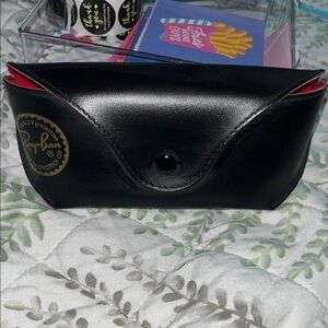 Ray-Ban Black Case with Red Accents